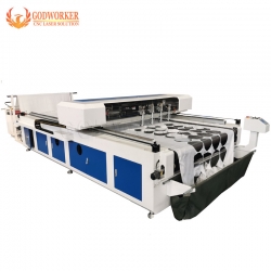 4 heads 80W 100W 150W fabric auto feeding laser cutting machine